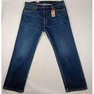 Levis 505 Jeans Mens 42x30 Blue Regular Fit Straight Leg Medium Wash Denim Pants